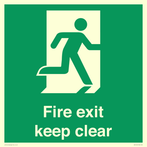 Fire exit keep clear